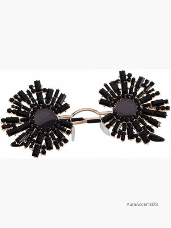 Mixed Color Rhinestone Decorative Party Sunglasses Y2K Fun main image 4